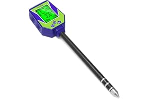 Medidor de EC y pH del suelo YINMIK medidor de humedad del suelo para plantas de interior kit de prueba de pH/humedad/EC/luz/Humedad del aire/temp del suelo 6 en 1 para jardinería, invernadero, granja