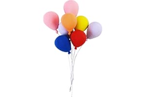TOYMYTOY 8 Stück 1/12 Puppenhaus Miniatur Schaum Ballons (Zufällige Farben und Formen)