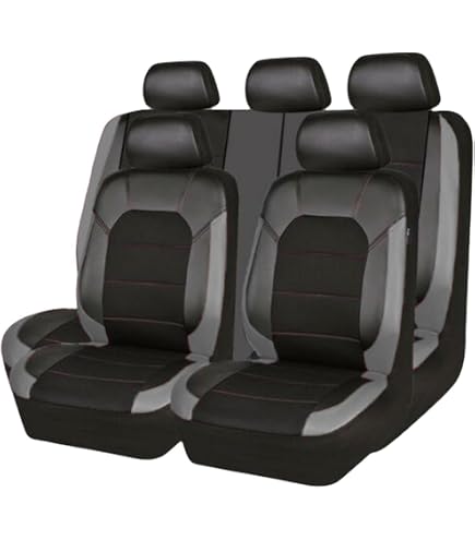 ZONEWD Housses Siège Cuir Dacia Duster 2000-2024 - 9 Pièces Ensemble Complet 4 Saisons - Protection Noire Élégante Et Durable