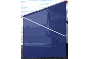 Tentproinc RV Awning Sunshade Screen ● Navy Blue Mesh Sun Shade ●Block Sunshine from Patio Side Direction ●Motorhome Camping Trailer UV Sunblocker ●Canopy Sunscreen-3 Years Lasting