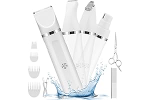 BENTFINE 4 in 1 Tosatrice Silenzioso per Cani, Tagliacapelli Ricaricabile per Cani, Tagliacapelli Professionale per Gatti con Smerigliatrice per Unghi