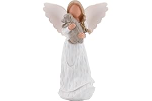 ACTLATI Dog Angel Figurine of Friendship, Dog Memorials, Pet Loss Gifts, Passed Away Dog Gifts, Remembrance Gifts for Grieving Pet Owners, Hand Carved Praying Angel Sculpture