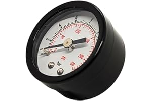 Lumonic I Manometer 0-10bar I 1/8 Zoll I Klasse 2,5 I Anschluss hinten I Durchmesser 40mm I Druckmesser I für Druckluft und Wasser