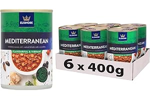 Elsinore Mediterranean Fish Soup with White Fish, Mussels and Shrimp 400g (Pack of 6) – Rich and Flavourful Seafood Soup