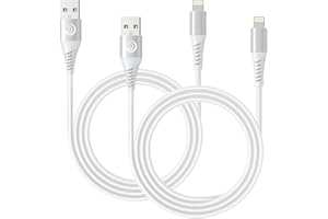 Aioneus Cable Cargador iPhone 1M 2Pack Cable iPhone Carga Rápida MFi Certificado Cable USB iPhone, Cable Carga iPhone Nylon Trenzado Lightning Cable para iPhone 14 13 12 11 Pro XS MAX XR X 8 7 6, iPad