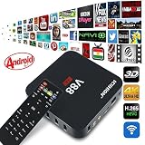 EMISH Android tv box Rockchip 3229 Quad-Core(1.5GHZ) Android 5.1 1G/8G 4K H.265 64BIT Kodi 16.1 Preinstalado DLNA Miracast Wifi LAN Google Reproductor Multimedia Streaming Smart TV BOX