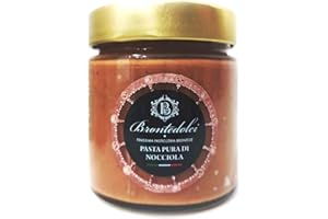 Brontedolci - Pâte de Noisette Pure 100% - pour Glaces, Crèmes et Diverses Utilisations en Pâtisserie gr. 190