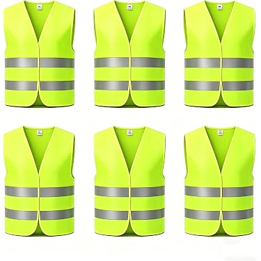 Gilet Jaune Fluo Haute Visibilité Avec Bandes Réfléchissant Fermeture Éclair Gilet Jaune Fluo Haute Visibilité Avec Bandes Réfléchissant Fermeture Éclair
