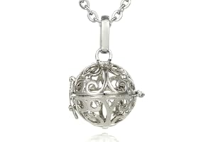 TRADICT GMBH Morella® - Collar para mujer, acero inoxidable, 70 cm, colgante ornamental y bola musical de 16 mm en bolsa de regalo, varios modelos disponibles