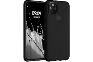 kwmobile Carcasa para Google Pixel 5 Funda - Ultrafina de TPU y Silicona con Bordes elevados anticaídas - Negro