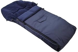 BAMBINIWELT Winterfußsack (108cm) für Jogger Buggy Schlitten FLEECE UNI (Marine)