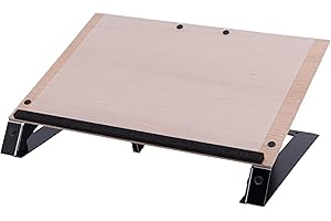 R-GO TOOLS R-Go Read2Write Document Holder, Writing Slope, Adjustable, for documents/folders/dossiers, Oak Wood