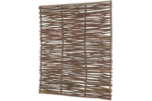 GARDENODE Easy Clôture Panneau bois en noisetier tressé H 1m80 x L 1m50 - Palissade clôture de jardin décorative - Protection vis-à-vis Jardin Terrasse