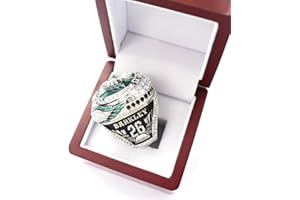 Huadafun 59. Eagles Meisterschaftsring Replik Spieler Nr.26 Barkley, Football Champion Ring Sammlerstück, Super Bowl Fan Geschenk für Herren, Alumni und Sammler