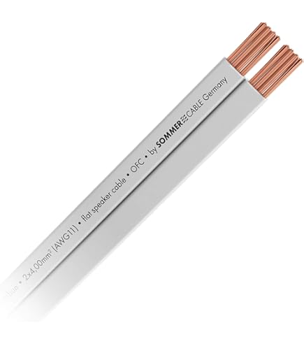 FROGBRO White Super Flat Speaker Wires Self Adhesive Low Profile