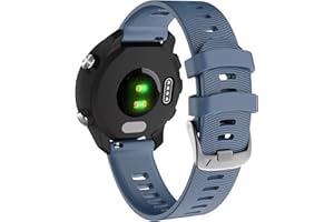 YHC Bracelet de 20 mm de large pour Garmin Forerunner 245/645 Music, Garmin Vivoactive 3 Music/Venu/Venu sq