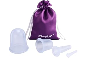 CkeyiN Coppetta Silicone Anticellulite ,Cupping Cup,4 pcs Massaggio Coppettazione Anti -Cellulite Trattamenti di Bellezza di Massaggio Coppettazione Tazza