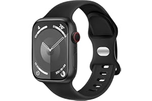Charlam Pasek kompatybilny z zegarkiem Apple Watch 38 mm, 40 mm, 42 mm, 44 mm, 41 mm, 45 mm, 49 mm, dla mężczyzn i kobiet, miękki, silikonowy zamiennik paska do zegarka iWatch SE Series 9, 8, 7, 6, 5,