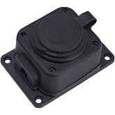 Kapaklı Kau&ccedil;uk Priz, 250V, 16A, 2P+PE, Topraklı Dişi Fiş, CE Sertifikalı, Y&uuml;ksek Kalite, Darbeye Dayanıklı, End&uuml;striyel Elekt