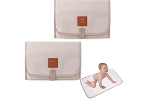 AIEIEII 2 PCS Foldable Changing Mat, Durable Baby Travel Portable Changing Mat, Convenient and Practical, Friendly Suitable for Travel Family Home and Outdoor Use