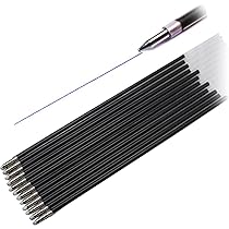 12 Ricariche Per Penna A Sfera | Punta 2mm, Inchiostro Blu, Corpo In Metallo | Ricariche Sostitutive Universali Da 100mm | Per Ufficio E Scuola - 3
