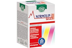 GENERIC Normolip 5 Forte - 60 Compresse, Senza Glutine - Integratore Alimentare, A Base Di Riso Rosso Fermentato Con Coenzima Q10, Per Il Controllo Del Metabolismo Del Colesterolo