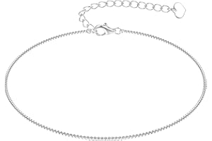 ORAZIO 925 Braccialetto alla Caviglia in Argento Sterling Multistrato Cavigliere per Le Donne Cuore Rotondo Cavigliere A Sfera Catena Regolabile Spiaggia di Estate dei Monili del Piede