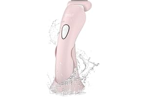 Brori Damenrasierer Elektrisch,Rasierer Damen Elektrorasierer Nass und Trocken Ladyshaver Wiederaufladbar Trimmer für Intimbereich Bikinizone Beinen Achseln Kabelloser Wasserfest mit LED Licht