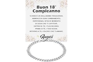 BRAMART Bracciale Cubano Uomo Idea Regalo Compleanno Acciaio Inox Lucidato di altissima qualità Regalo per lui Festa Evento speciale, Bracciali Natale - Cofanetto con DEDICA incluso