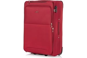 OCHNIK Grande Valise | Valise Souple | Matériau : Nylon | Couleur : Rouge | Taille : L | Dimensions : 74×46,5×31,5 cm | Capacité : 108l | Haute qualité