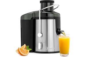 Centrifugeuse Automatique - Extracteur de Jus - Centrifugeuse Proféssionnelle Démontable - Extracteur de Jus Fruits et Légumes avec 3 Vitesses - AE 3666 noir CLATRONIC