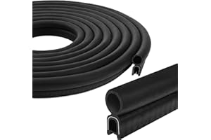 LEFUNOM Junta de goma universal para puerta de coche, 3 m, para protección de bordes, color negro, para coches, barcos, caravanas y caravanas (junta superior)