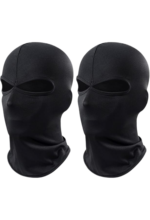 Cagoule Intégrale Moto/cyclisme - Soie De Glace Respirante, Trous Pour Lunettes - Protection UV, Anti-poussière, Coupe-vent