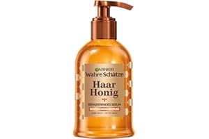 ‎GARNIER Garnier Wahre Schätze Haarserum für splissiges oder brüchiges Haar, Reparierendes Serum mit Akazienhonig für mehr Glanz und Geschmeidigkeit, Hitzeschutz bis zu 230°C, Honig Schätze, 1 x 115 ml