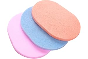 PEIYEE 50 PCS Éponge de Nettoyage Naturel,Éponge nettoyante,Éponge à bulle d'algues épaisse,Nettoyage en profondeur du visage(Couleur aléatoire)