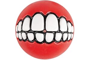 Rogz Piłka Grinz, mała, 4,9 cm, czerwona