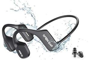 XINSRE Cuffie Conduzione Ossea, Cuffie Bluetooth 5.3 Impermeabili IP68, Built-in MP3 16G Memoria Cuffie Wireless, 8H Auricolari Wireless Leggero e Confortevole, Cuffie Sportive per il Nuoto, Corsa