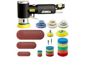 Anesty 25mm 50mm 75mm Druckluft Exzenterschleifer Mini Poliermaschine Auto Polierer Set