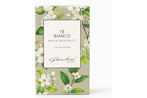Gandini, Tè Bianco, Profumo da Donna, Eau de Toilette, Fragranza Primaverile e Fine, con Note di Cedro, Bergamotto, Tè Bianco, Iris, Pepe Bianco, Cardamomo, Muschio Bianco, Maté, Ambretta, 100 ml