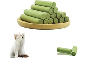 ONPERPOE Palillos de hierba para gatos, 100 g, liofilizados, pasto para gatos, aperitivos, mordedores de hierba gatera, juguete para masticar gato para el cuidado dental, limpiador dental, eliminación de bolas