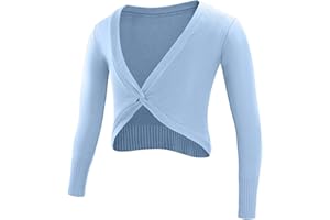 TiaoBug Niñas Chaqueta Deportiva para Danza Ballet Infántil Niñas Cárdigan Envoltura Clásico Elásico Ropa Deportiva Fitness Danza Ballet Gimnasia