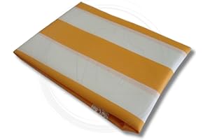 GENERICO Tenda Sole Strisce Esterno Balcone Terrazzo Veranda Gazebo Portico con Anelli e Ganci per Applicazione, Resistente e Lavabile, 100% Poliestere Durevole, Tinta Righe (Giallo_Bianco, 145x250)