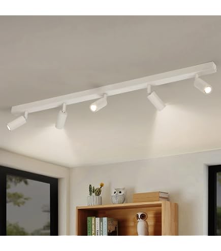 Faretto Da Soffitto GU10 A 3 Vie Orientabile - Stile Retrò, Bianco Lucido E Cromato