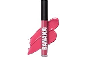 Banana Beauty Oh-la-licious – półmatowa pomadka w płynie z utrwaleniem 10 h – matowa pomadka do pełnych ust – pielęgnująca pomadka przeciw suchym ustom – jaskrawy róż