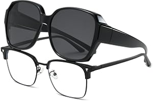 Farrobor Sovraocchiali da Sole Polarizzati - Occhiali da Sole Laterale per Donna Uomo con Protezione da UV400