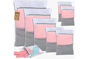 Angooni 8 Stück Wäschesack Waschmaschine, Wäschebeutel für Waschmaschine, Wäschenetz für Waschmaschine, Wäschenetze mit Reißverschluss für Feinwäsche, Bettwäsche, Vorhänge, Tierdecken