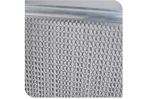 CHAWNIAO rideau à chaîne en aluminium 90 cm x 200 cm en de qualité supérieure pour portes - Rideau à chaîne contre les insectes, les mouches, les guêpes - Moustiquaire intérieure et extérieure