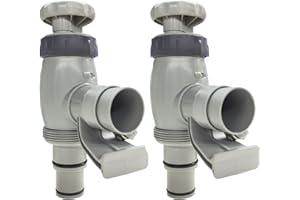 ACAREY Pool Plunger Valve Plus for Above Ground Pool, 2 in 1 Piston Valve Pool Spare Parts, Pool Accessories for Intex / Bestway / Coleman Pool, Stopcock for Above Ground Swimming Pools (Pack of 2)