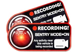 TZYSZDB Adesivo per finestra di registrazione della fotocamera per adesivo Tesla Modello 3 S X Y, adesivi non distruttivi, registrazione, antifurto per adesivi elettrostatici Tesla (2 pezzi, Rosso)