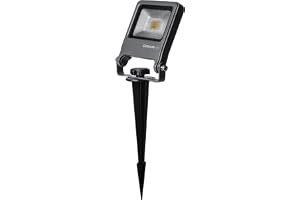 OSRAM ENDURA Garden Flood Ground Spike Spotlight 10W 3000K | ENDURA Garden Flood, Outdoor Lighting (Special), Dark gray, 2500